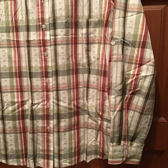 Allison Daley Womens Plaid 14 Blouse Button Roll Up Long Sleeve Fall Colors - Picture 5 of 9